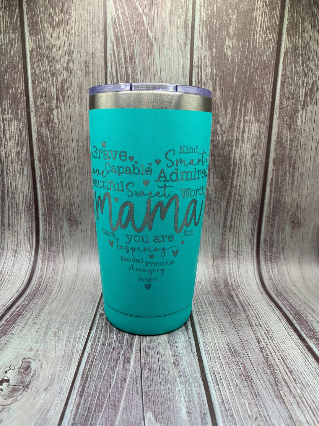 Mothers Day Personalized Tumbler Gift Laser Engraved 20 Oz Stainless