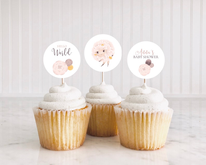 It's a Girl Circle Round Labels Printable, Instant Download Baby Shower ...