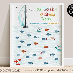 Teacher appreciation fingerprint instant download, Thank you Teacher gift from kids,  best teacher fingerprint art, teacher gifts