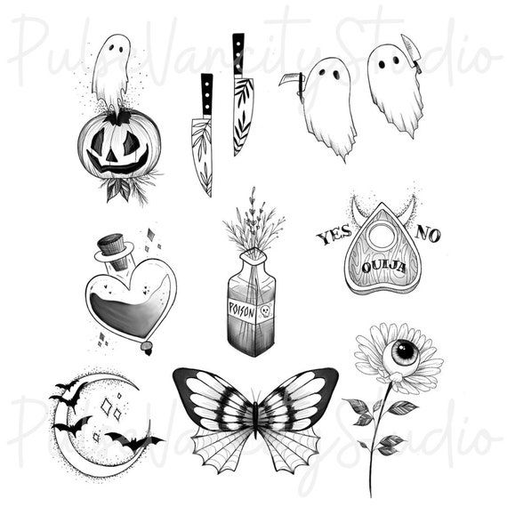 halloween flash tattoo  News  Lucky Bird Tattoo