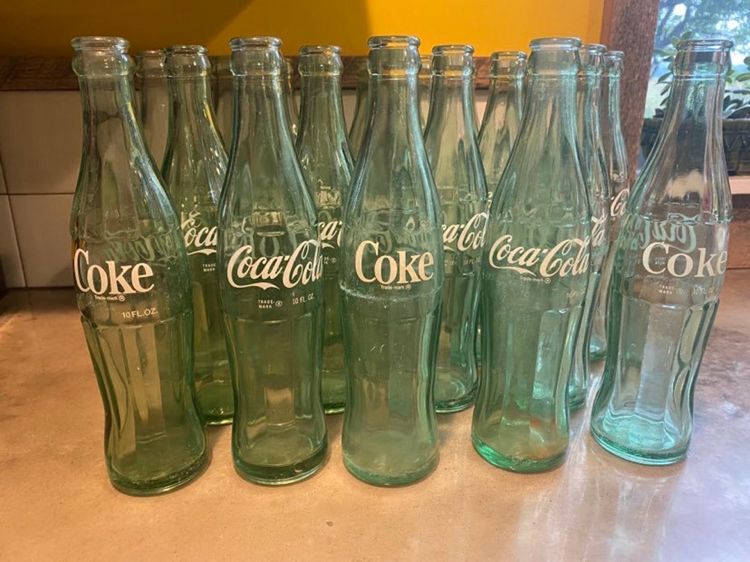 Vintage 10 Oz Cocacola Coke Bottles Green Glass 1960s and 1970s Etsy