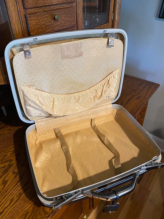 Vintage Navy Blue Samsonite Hard Shell Suitcase- … - image 7