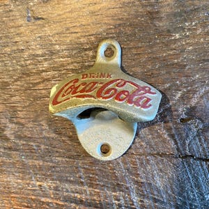 Vintage Cast Metal Wall Mount Drink Coca-Cola Bottle Opener- Starr X Made in USA Coca-Cola Collectible