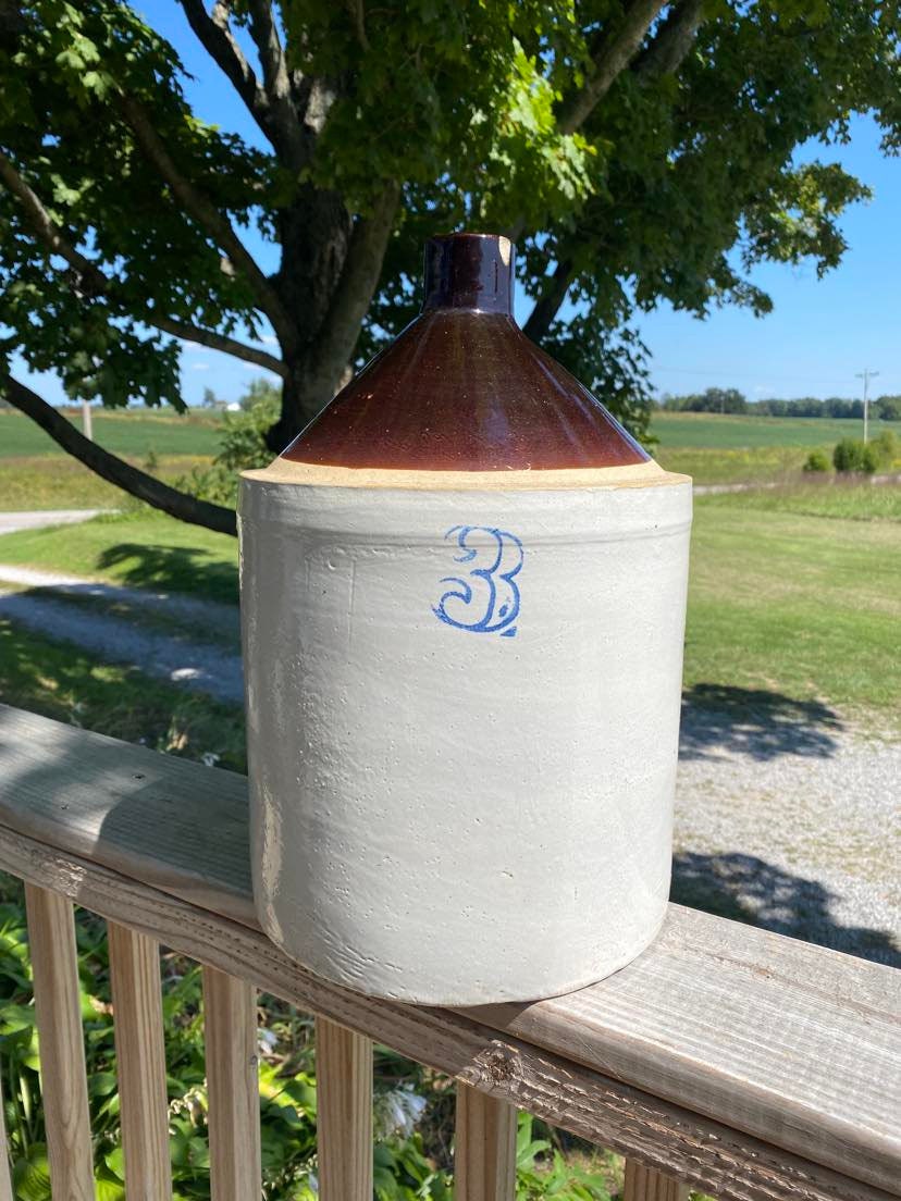 Antique 3 Gallon Stoneware Jug- #3