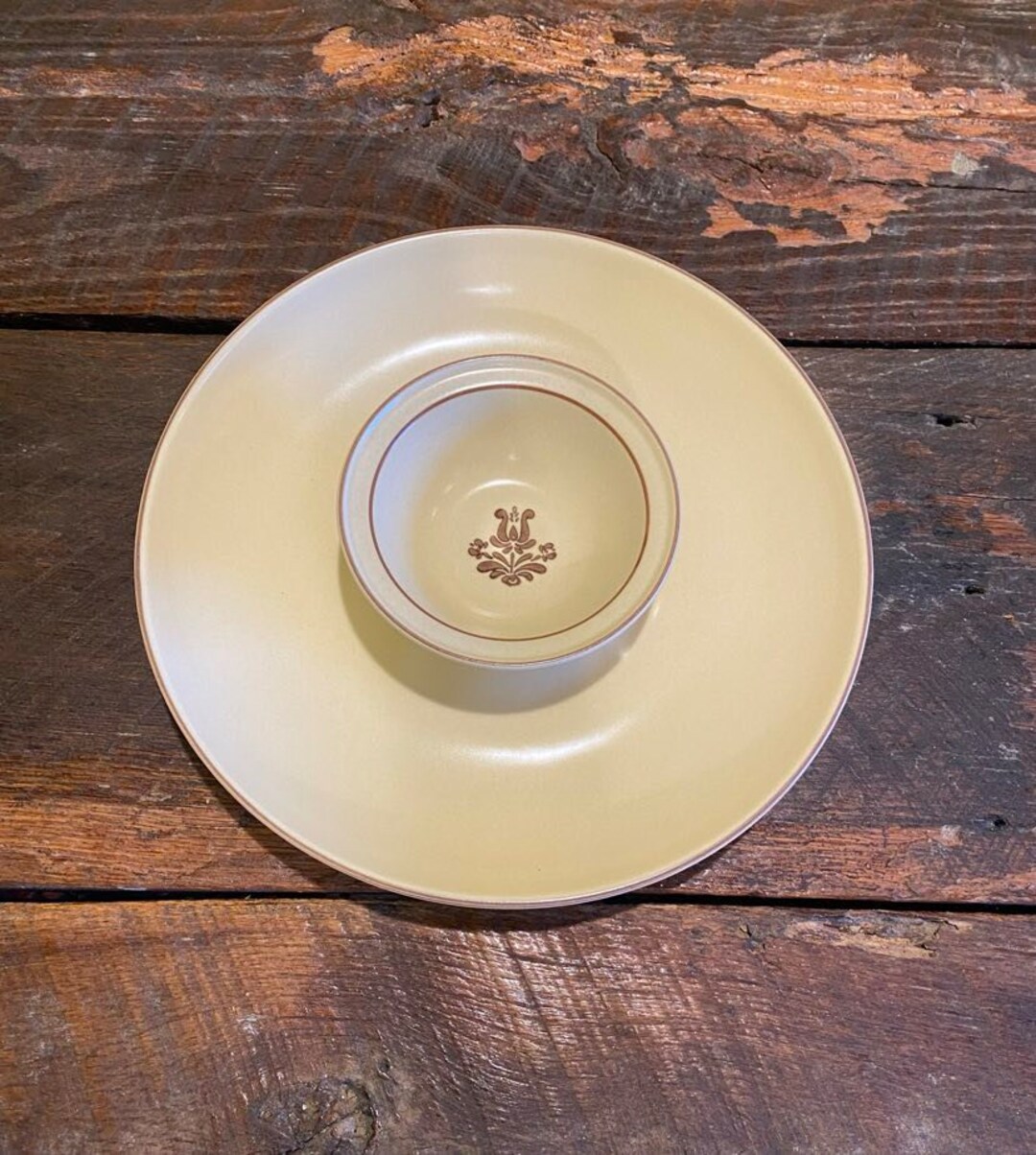 Vintage Pfaltzgraff Village Stoneware Chip N Dip Platter and Etsy