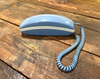 Vintage Denim Blue Desk or Wall Mount Trimline Unisonic Touch Tone