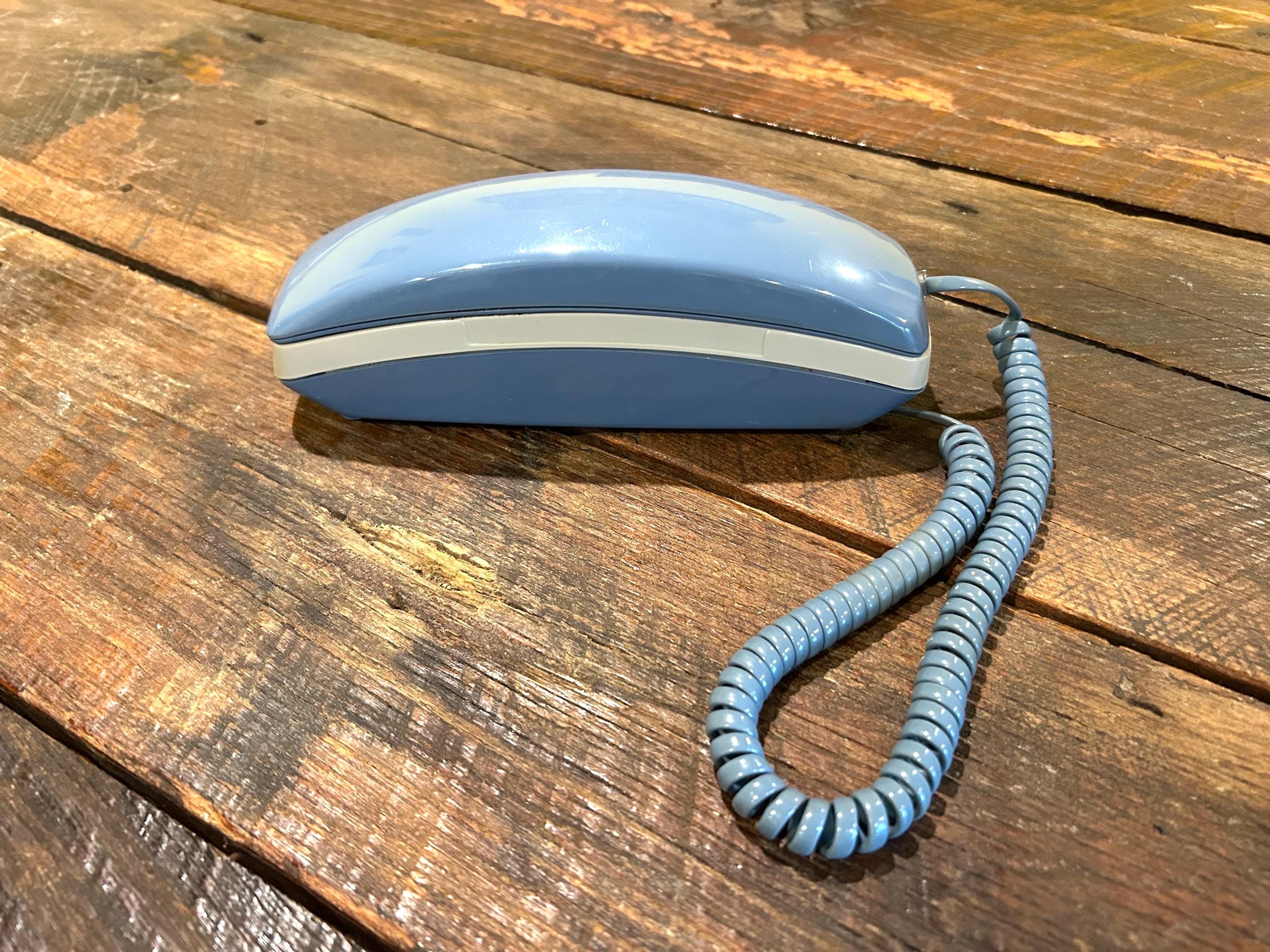 Vintage Denim Blue Desk or Wall Mount Trimline Unisonic Touch Tone