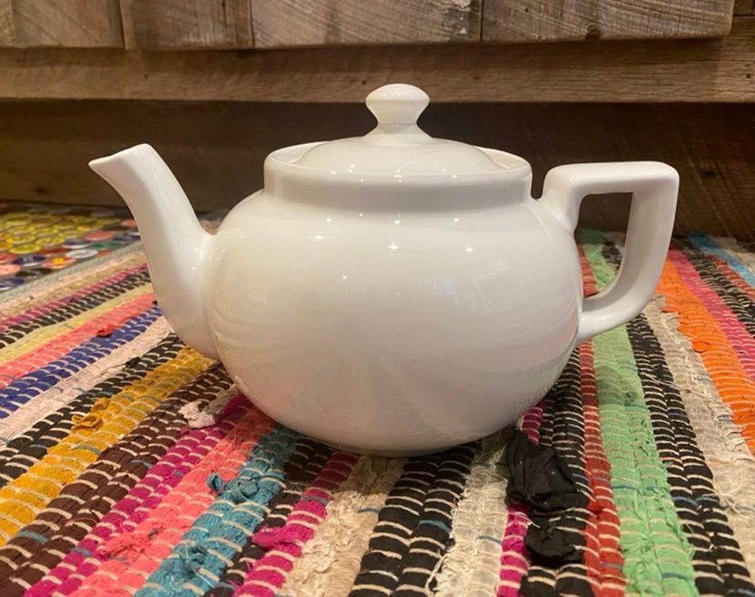 Vintage White Walker Vitrified China Teapot Table Lite Etsy