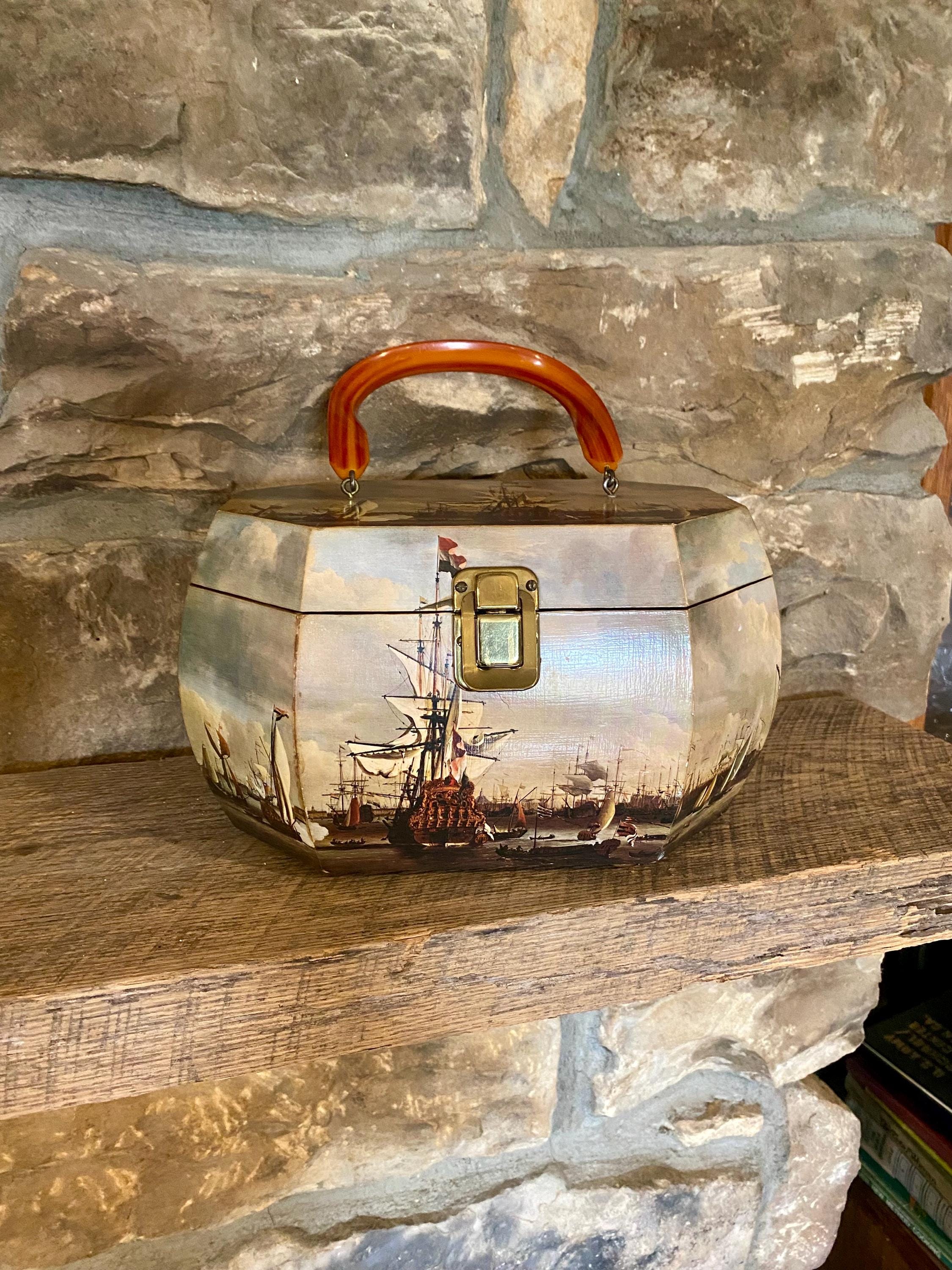 60s Wooden Purse - Etsy