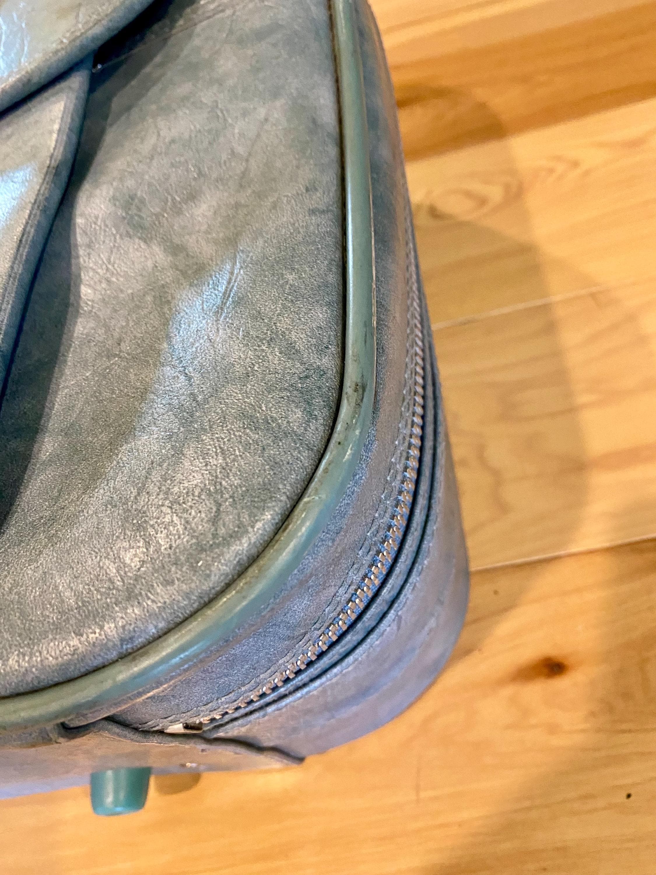 Vintage Sky Blue American Tourister Soft Shell Suitcase Carry-on