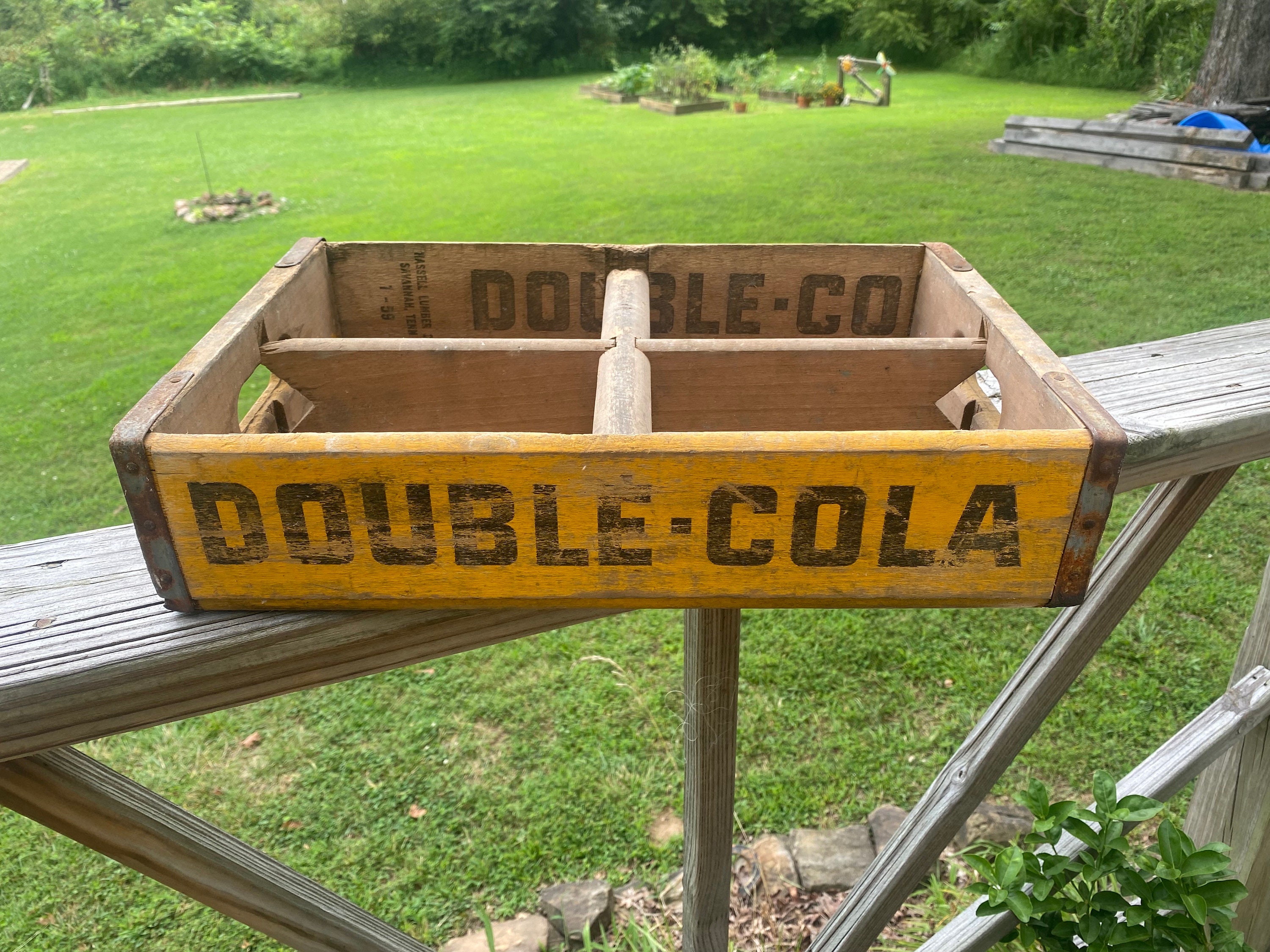 Vintage Nesbitt Double Cola Wood Crate With 6-pack Dividers, 4