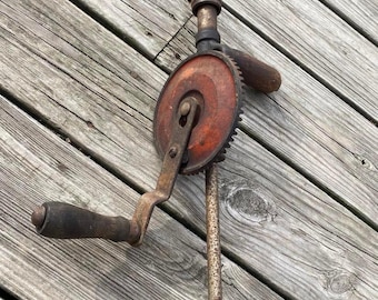 Vintage Stanley No. 743 Manual Breast Drill Hand Drill Shoulder