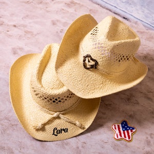 Straw Rancho Custom cowboy hats for Bridesmaid, Bachelorette party gifts, Bridesmaids Cowboy hats, Beach sun hats, Bridesmaids gifts-heart