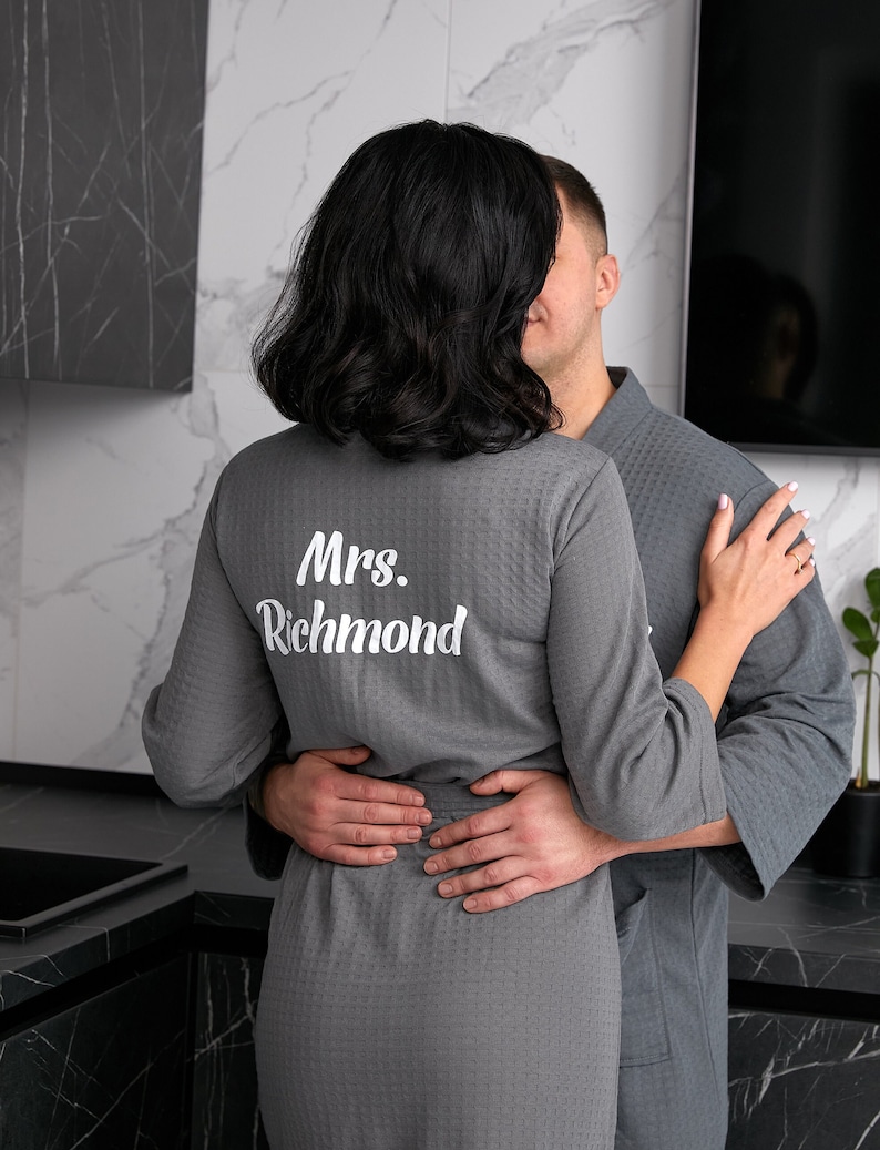 Custom Mr and Mrs Waffled Robes, Matching Robes for Couple, Groom and ...