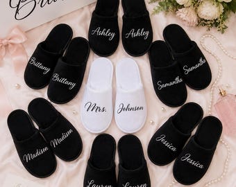 Personalized Spa Slippers, Custom Slippers, Personalized House Slippers, Wedding Favor, Spa Party Favor, Birthday Party Favor -alfr