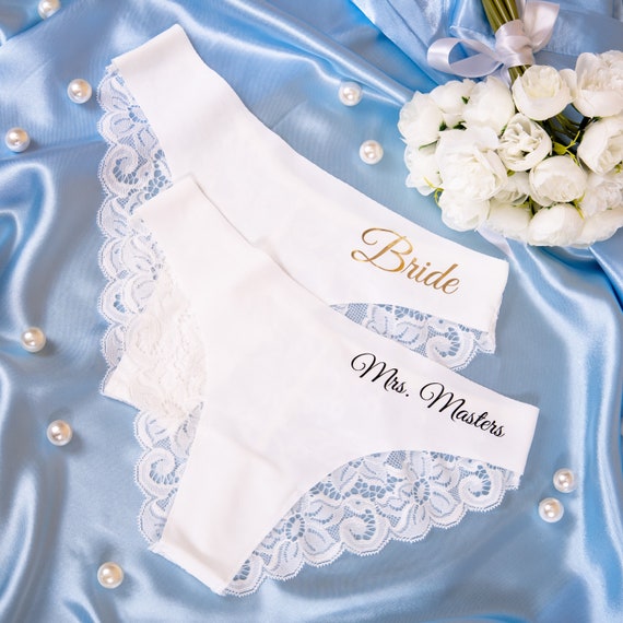 Custom Lace Panties, Honeymoon Panties, Wedding Bride Underwear, Bridal  Gift, Lace Mrs Bride Panties, Bachelorette Favors, Bridal Party Gift - Etsy