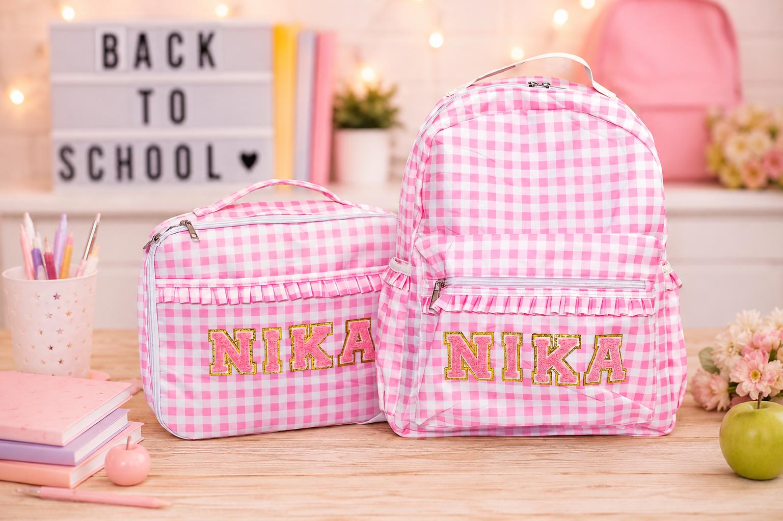 Plaid Custom Backpacks, Kids Backpack + Lunch Bag Set, Back to School ...