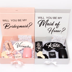 Will You Be My Maid of Honor Gift Box, Custom Bridesmaid Gift Box