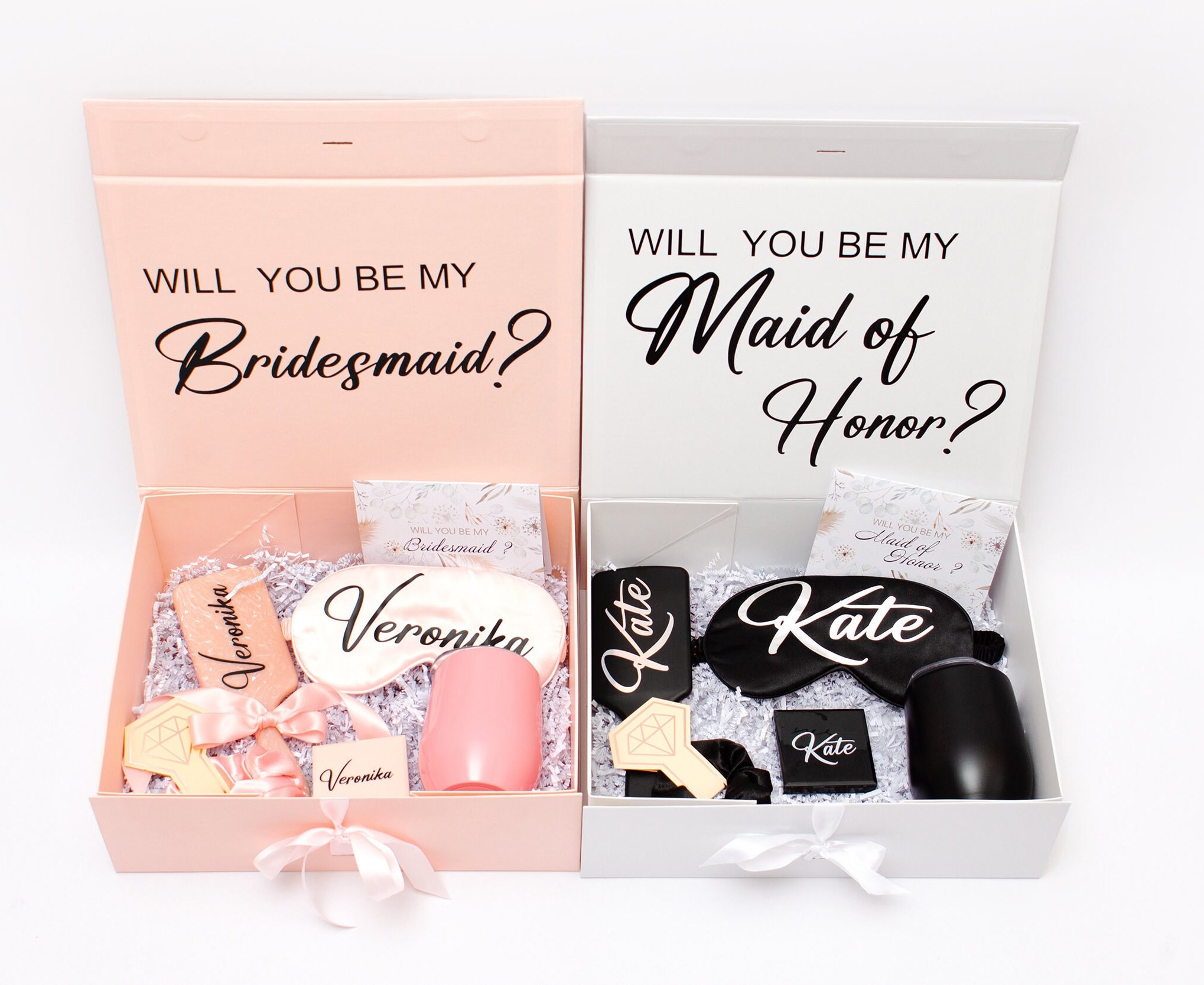 HombaChyco - Set Regalo Di Lusso Per Damigella D'onore: 9 Pezzi Con Scritta 'Will You Be My Maid Of Honor?' In Box Personalizzato - 6