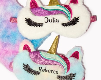 Custom Sleep Mask for Kids, Personalized Eye Mask for Girl, Unicorn Sleep Mask, Custom Gifts for Girls, Sleepover party Gifts, Custom Masks
