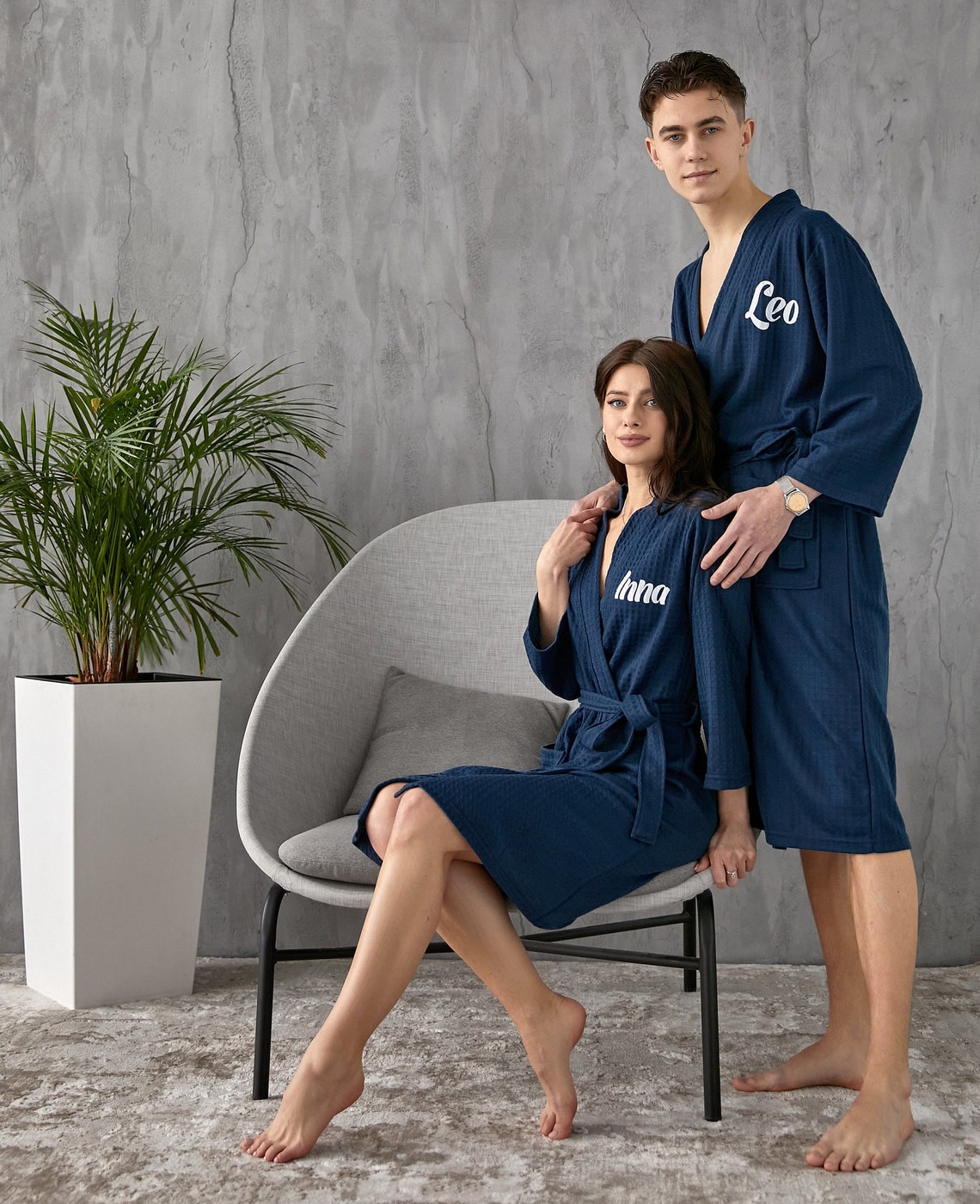 Customized Waffled Robes for Couple, Mr and Mrs Robes, Groom and Bride ...