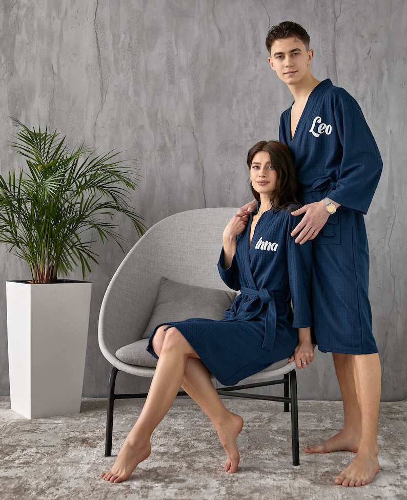 Custom Mr and Mrs Waffled Robes Matching Robes for Couple Etsy