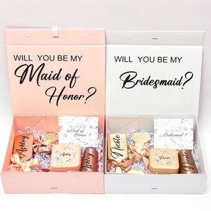 Custom Bridesmaids Gift sets, Bachelorette gift Boxes, Bridesmaids Proposal Sets, Bridesmaids Gifts , Maid of honor gifts, Custom Gifts N1