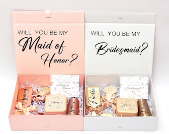 Custom Bridesmaids Gift sets, Bachelorette gift Boxes, Bridesmaids Proposal Sets, Bridesmaids Gifts , Maid of honor gifts, Custom Gifts N1