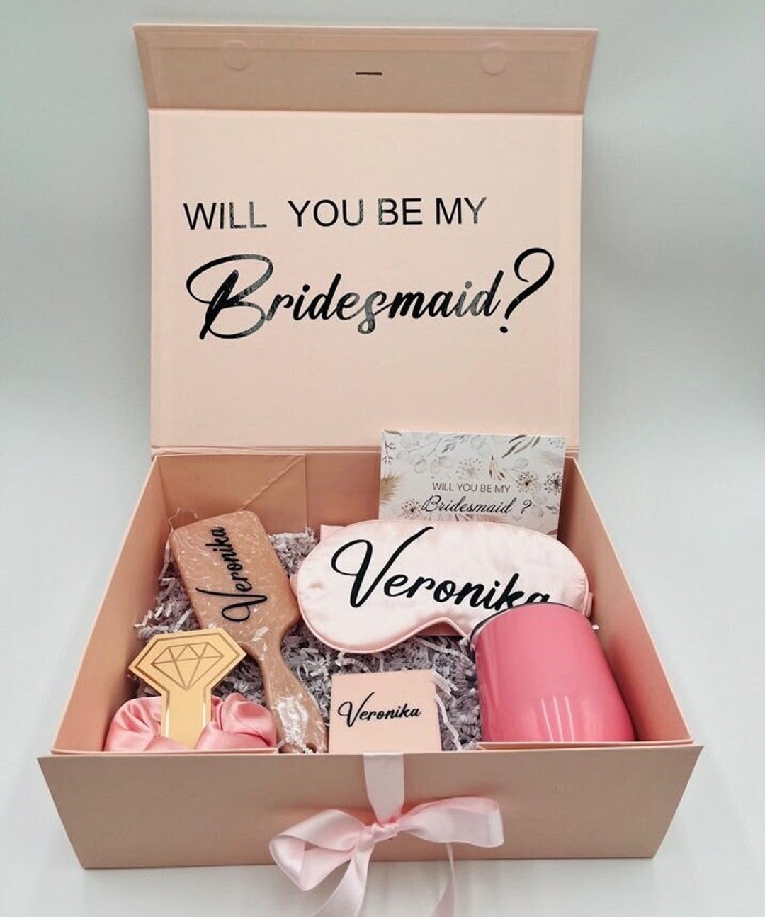 Custom Will You Be My Bridesmaid Box Custom Box for Etsy — free download