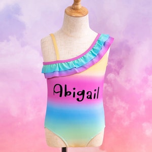 Unicorn Party swimsuit, Unicorn gift, Unicorn Birthday party swim, Custom Unicorn kids swimsuit, Rainbow Unicorn Kids Swimsuit, Unicorn swim