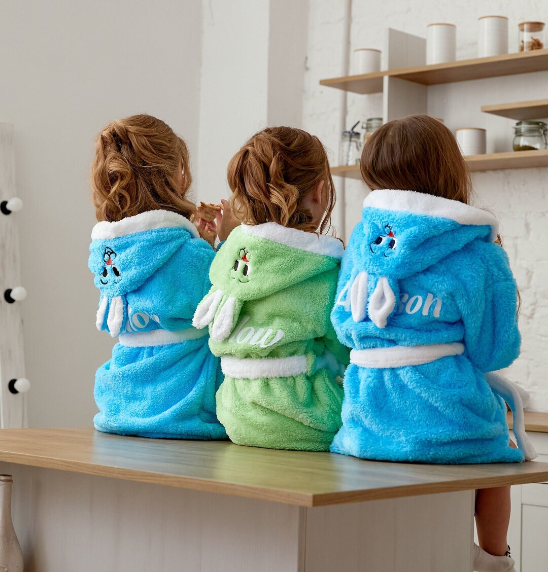 Bunny Plush Custom Bathrobes for Kids Easter Gifts for Kids Etsy