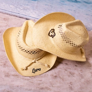 Custom Cowgirl hats, Bachelorette hats, Bridesmaid gifts, Bridal party hats, Bridal shower hats, Cowboy party hats, Personalized hat-heart