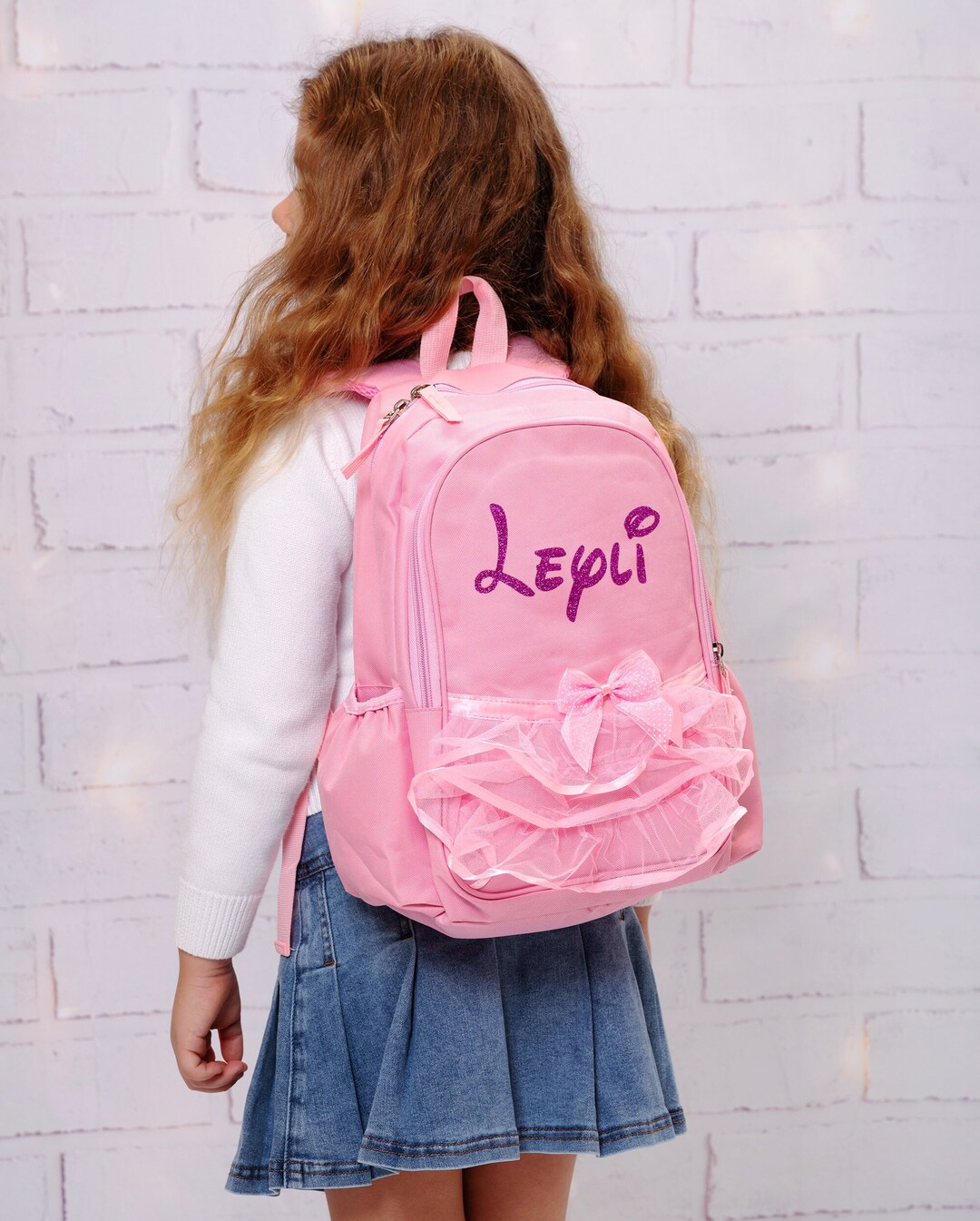 Back to School Backpack, Girls Ruffled Backpacks, Custom Girls