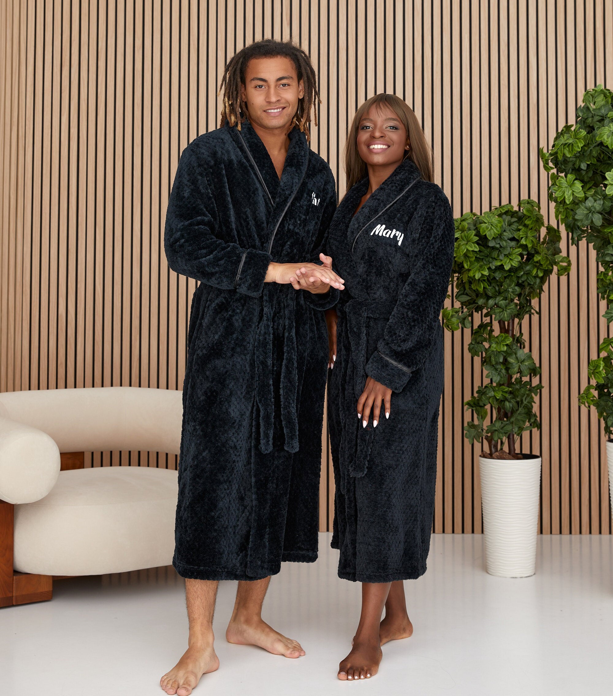 Mr and Mrs, Groom and Bride , His and Hers Satin Robes, Valentines