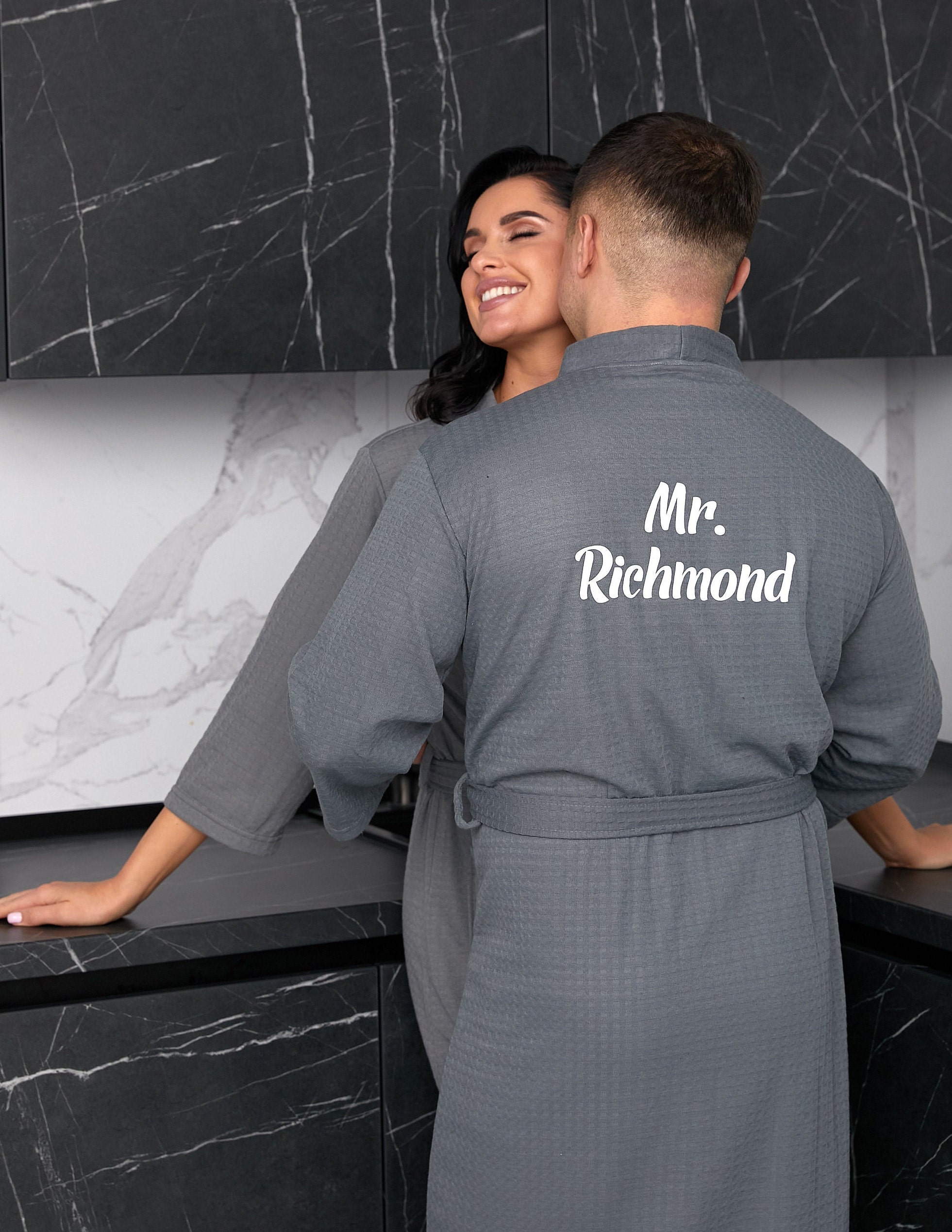 Customized Waffled Robes for Couple, Mr and Mrs Robes, Groom and Bride ...