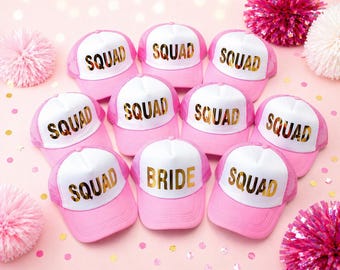 Custom Bride trucker Hat, Future Mrs Hat, Bridal Shower Gift, Bachelorette Hat, Honeymoon Hat, Bride Squad Trucker Hat, Squad baseball caps