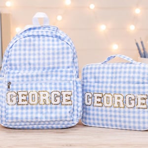 Custom Backpacks, Personalized Backpacks with names, custom lunch box, custom set with lunch box and backpacks, Kids gifts back to school