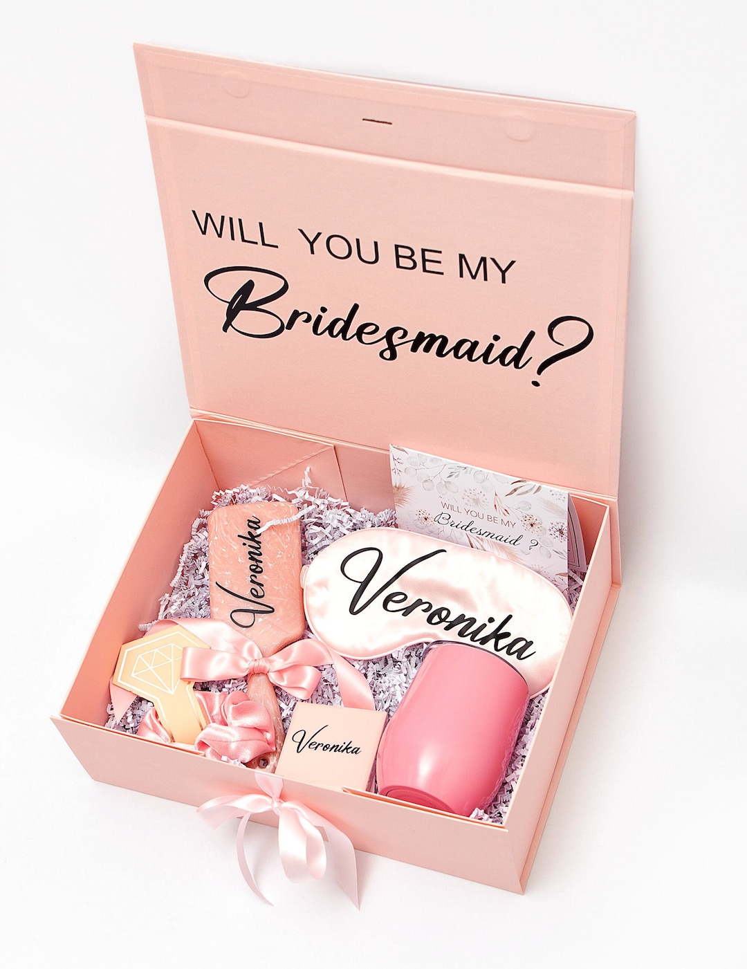 Custom Will You Be My Bridesmaid Box, Custom Box for Bridesmaids — free download