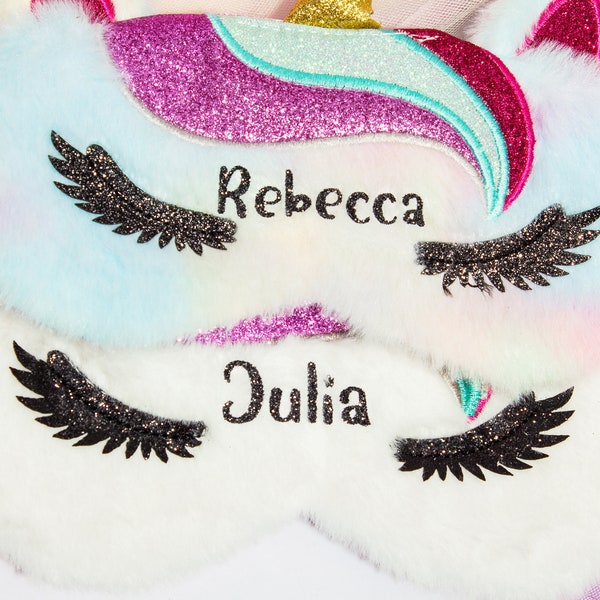 Unicorn Sleep Mask, Custom Sleep Mask for Kids, Unicorn party favors, Custom Gifts for Girls, Sleepover party Gifts, Custom Masks for girls