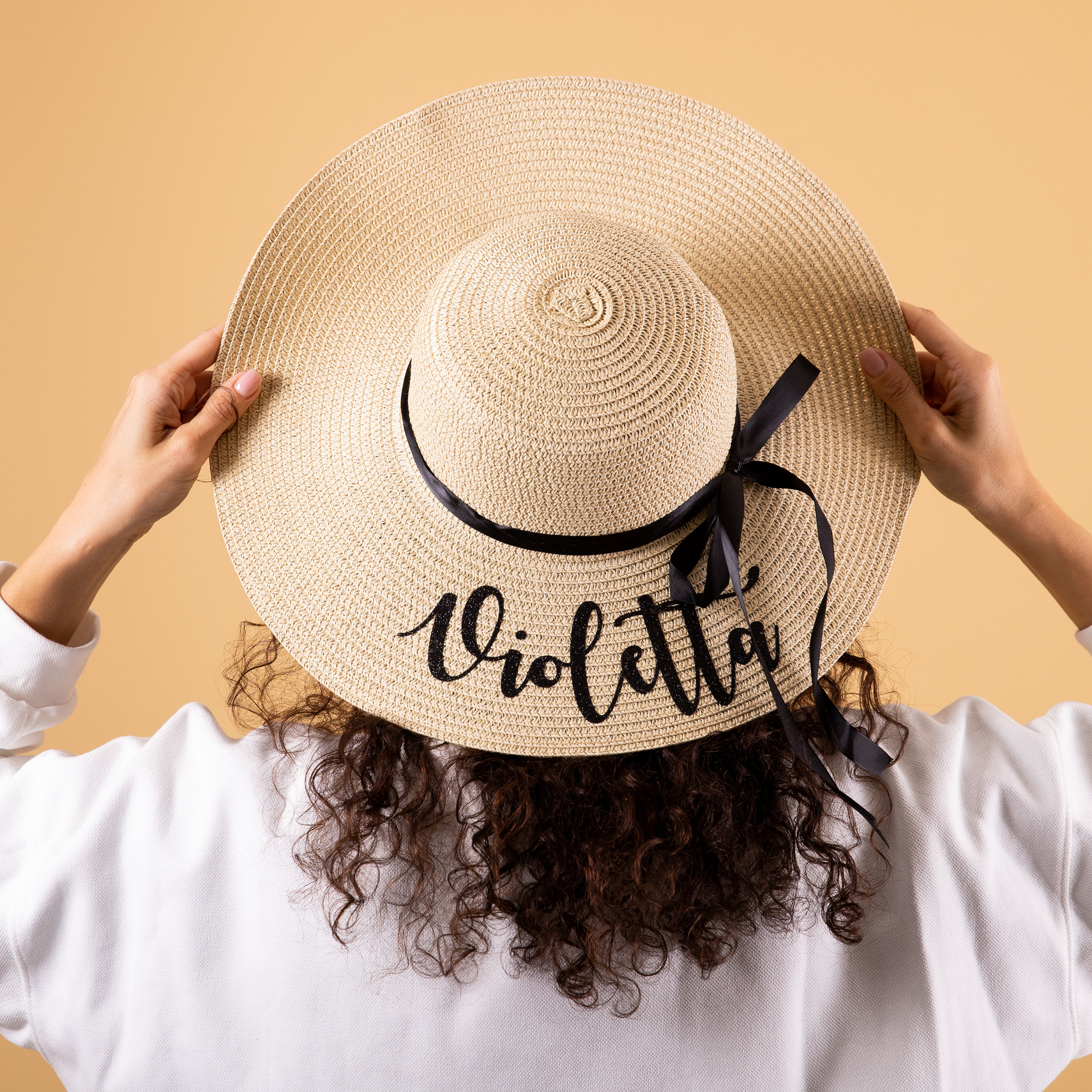 Bridesmaid Gift Custom Floppy Beach Hat Sun Hats With Pink Custom