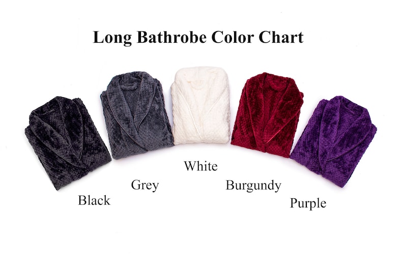 Custom Long Bathrobes, Matching Bathrobes for Couple, Mr and Mrs ...
