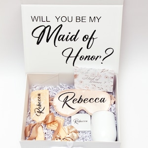 Will You be my Maid of honor gift Box, Custom Bridesmaid Gift Box, Bridesmaid Gift Idea, Bridesmaid Proposal Box, Bachelorette Gift Box, N2