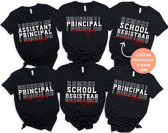 Personalized School Staff Shirt, School Nurse, Counselor Shirt, Principal Shirt, Assistant Principal Shirt, Librarian Shirt, Faculty Shirts