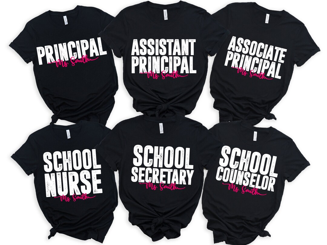 Personalized School Staff Shirt, School Nurse, Counselor Shirt
