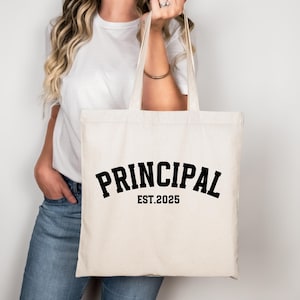 Personalized Principal Tote, Teacher Bag Gift, Tote For Teachers, Teacher Appreciation Gift, Gift For Teachers, Teacher Thank You Gift