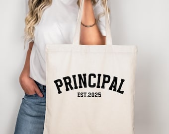 Personalisierte Schulleiterin Tasche, Lehrertaschengeschenk, Tote für Lehrer, Lehreranerkennungsgeschenk, Geschenk für Lehrer, Lehrer-Dankeschön-Geschenk