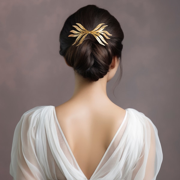 gold laurel headpiece