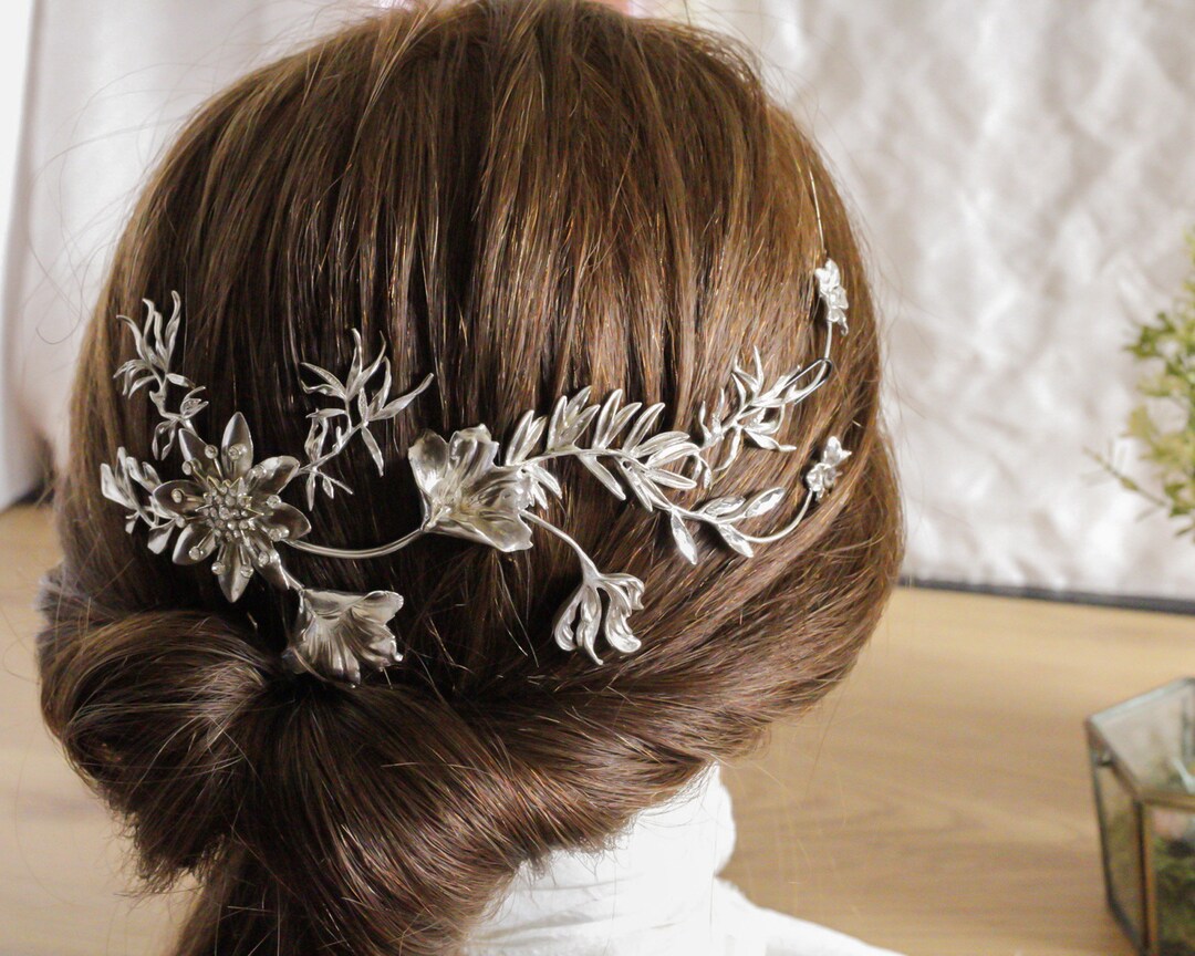 Leaf Rack Comb Leaf Jewelry Branch Hair Comb, Leaves Wrap Vine Headpiece, Flower and ...