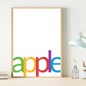 Apple Logo Inspired Retro Poster