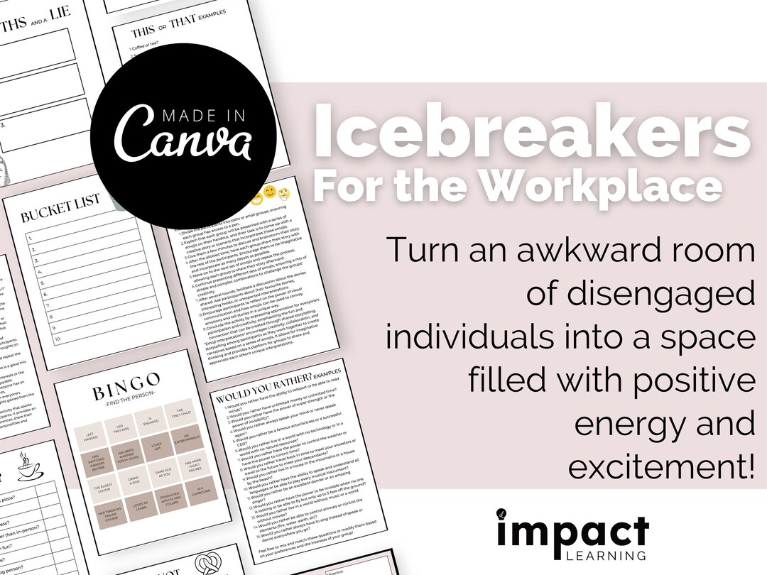 Icebreakers for the Workplace Teamwork Games Social Icebreakers